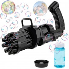 8-Hole Automatic Bubble Gatling Blaster Blower for Children Kids